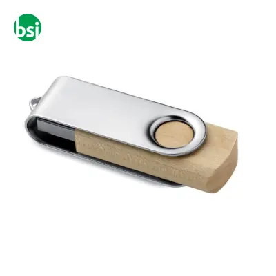 USB 1GB Flash Drive Pubblicitaria - Twister Legno - Immagine 10
