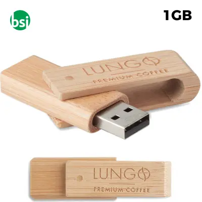USB 1GB Chiavetta USB Personalizzabile - Bamboo