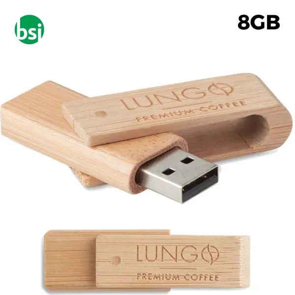 USB 8GB Flash Drive Promozionale - Bamboo -  1
