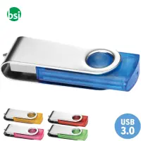 USB 64GB Flash Drive Personalizzabile - 3.0 Twister Trasparente
