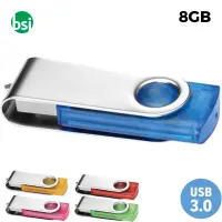 USB 8GB Flash Drive - 3.0 Twister Trasparente