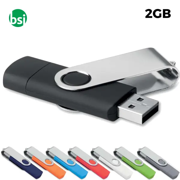 USB 2GB Flash Drive Pubblicitaria - Twister USB-OTG -  1