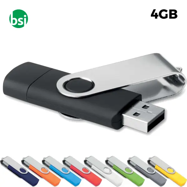 USB 4GB Chiavetta USB Promozionale - Twister OTG -  1