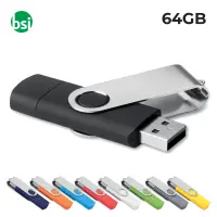 USB 64GB Flash Drive - Twister OTG