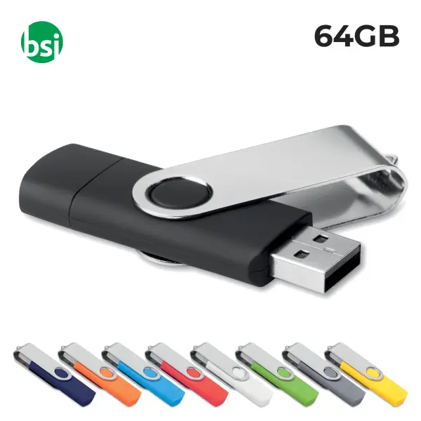 USB 64GB Flash Drive - Twister OTG -  1