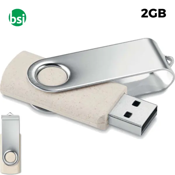 USB 2GB Chiavetta USB Promozionale - Twister Paglia -  1
