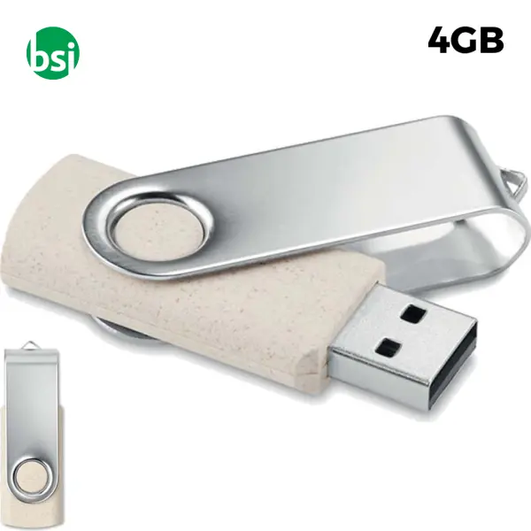 USB 4GB Flash Drive Promozionale - Twister Paglia -  1