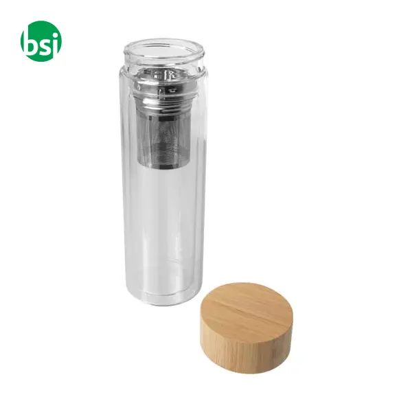 Borraccia con infusore in vetro borosilicato 400ml Bailey -  4