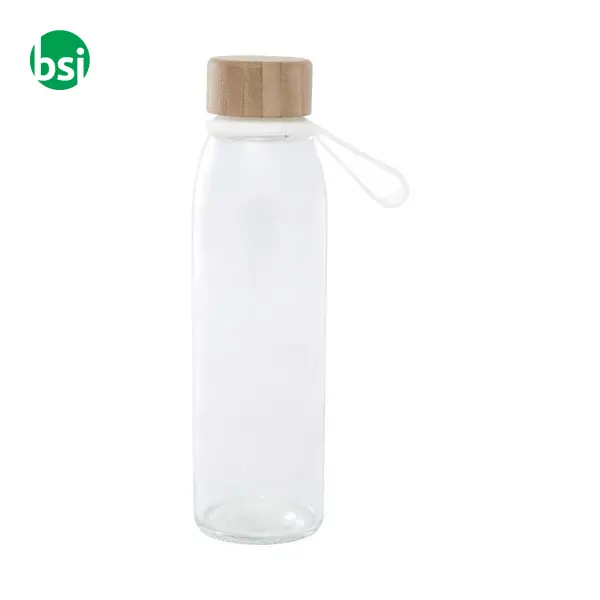 Borraccia in vetro da 500 ml con coperchio in bambù Porto -  3