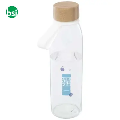 Borraccia in vetro da 500 ml con coperchio in bambù Porto - Immagine 2