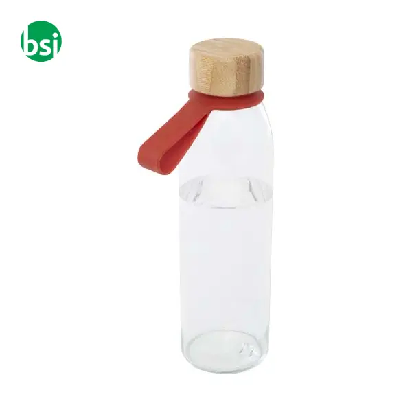 Borraccia in vetro da 500 ml con coperchio in bambù Porto -  7