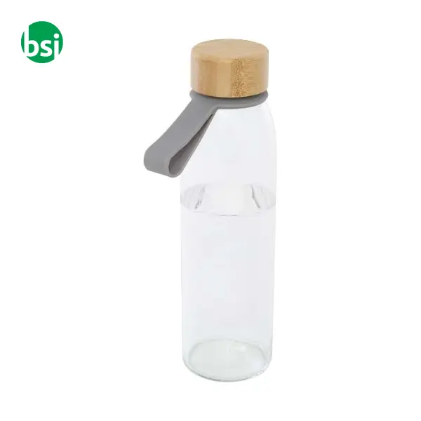 Borraccia in vetro da 500 ml con coperchio in bambù Porto -  9