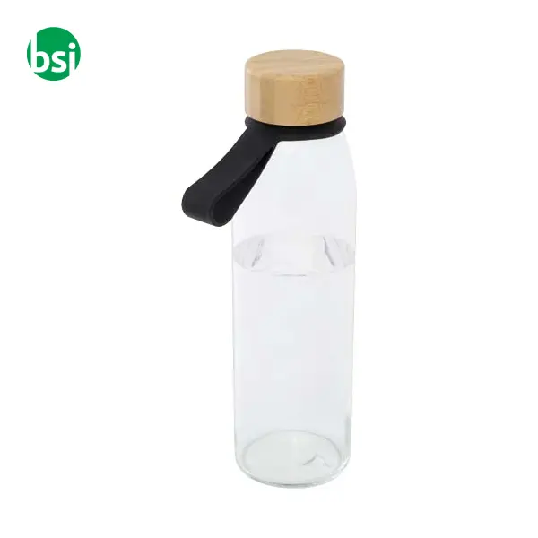 Borraccia in vetro da 500 ml con coperchio in bambù Porto -  10