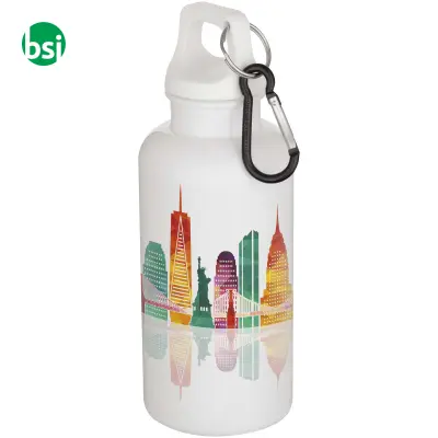 Borraccia plastica riciclata 400 ml con moschettone Oregon - Immagine 2