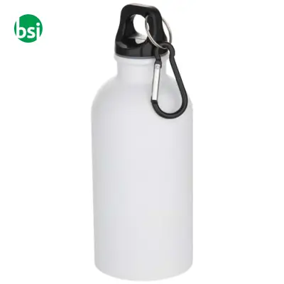 Borraccia da 400 ml in acciaio inox con moschettone Oregon