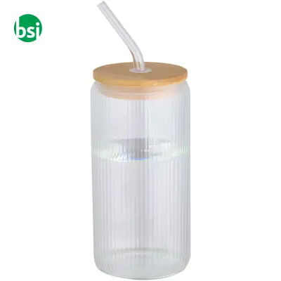 Contenitore in vetro borosilicato con tappo bambù Mirage