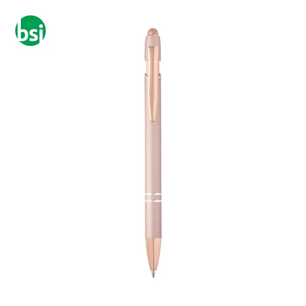 Penna a sfera con finitura oro rosa Nanna refill nero -  9
