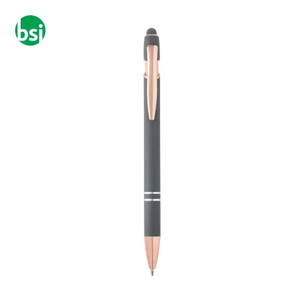 Penna a sfera con finitura oro rosa Nanna refill nero -  11