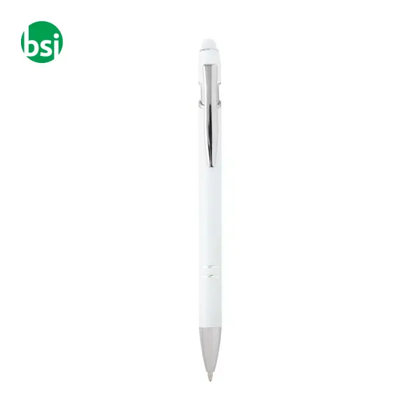 Penna a sfera con finitura argento Kish refill nero -  7