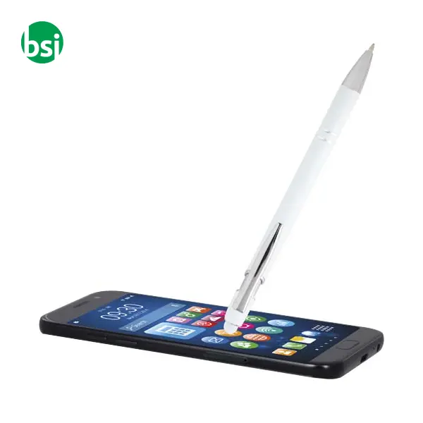 Penna a sfera con finitura argento Kish refill nero -  5
