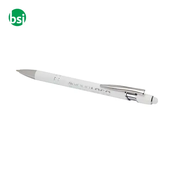Penna a sfera con finitura argento Kish refill nero -  6