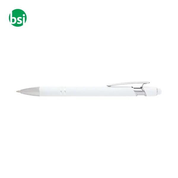 Penna a sfera con finitura argento Kish refill nero -  2