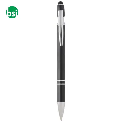Penna a sfera con finitura argento Kish refill nero - Immagine 9