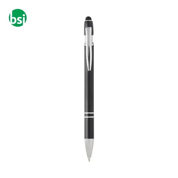 Penna a sfera con finitura argento Kish refill nero -  9