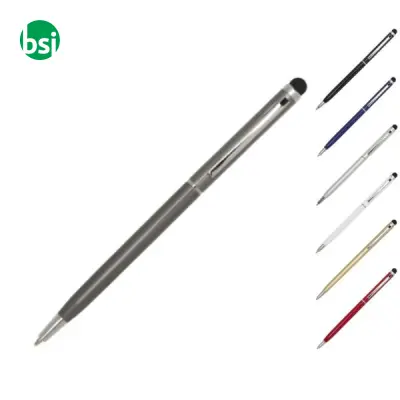 Penna a sfera in alluminio con stylus Ore