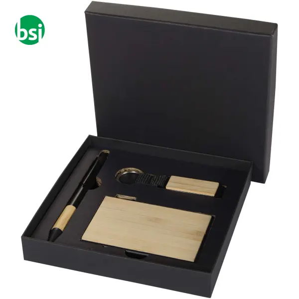 Set regalo penna e accessori in alluminio riciclato Minka -  1