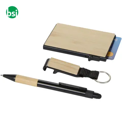 Set regalo penna e accessori in alluminio riciclato Minka - Immagine 7