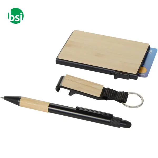 Set regalo penna e accessori in alluminio riciclato Minka -  7