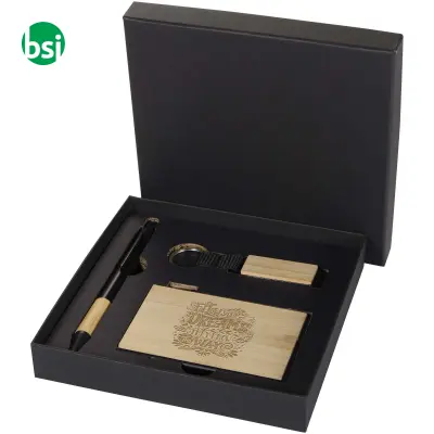 Set regalo penna e accessori in alluminio riciclato Minka - Immagine 2