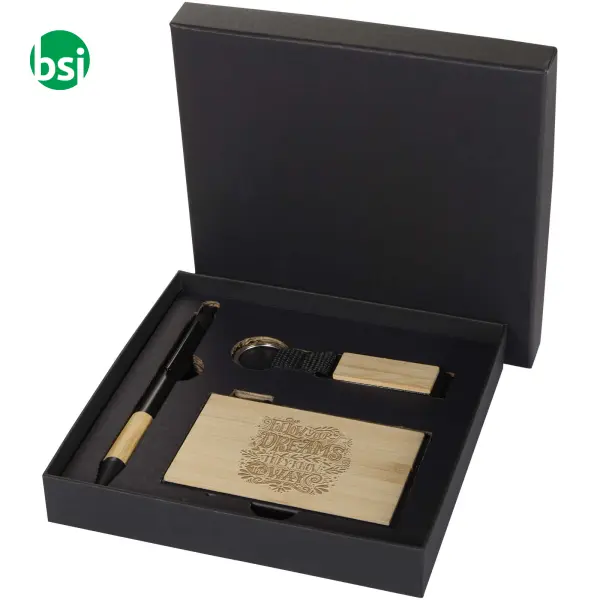Set regalo penna e accessori in alluminio riciclato Minka -  2