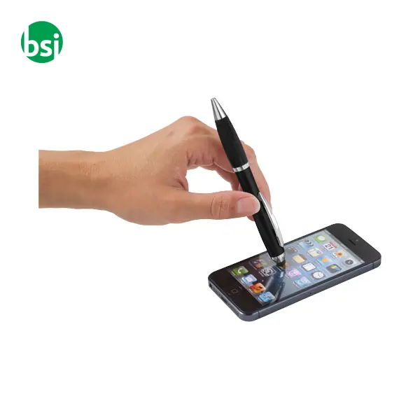 Penna a sfera con stylus e impugnatura nera Nash - 106392 -  5