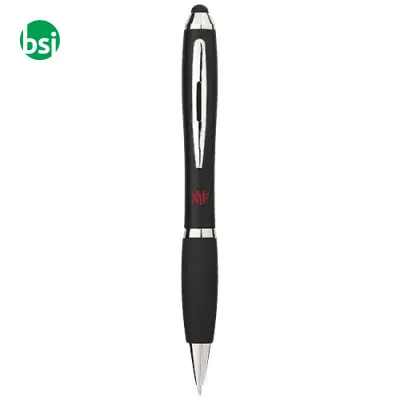 Penna a sfera con stylus e impugnatura nera Nash - 106392 - Immagine 3
