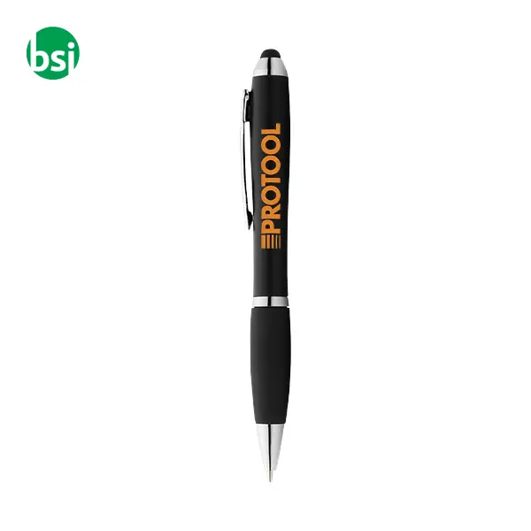 Penna a sfera con stylus e impugnatura nera Nash - 106392 -  2