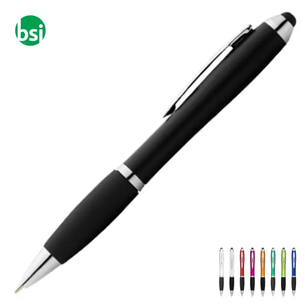 Penna a sfera con stylus e impugnatura nera Nash - 106392 -  1