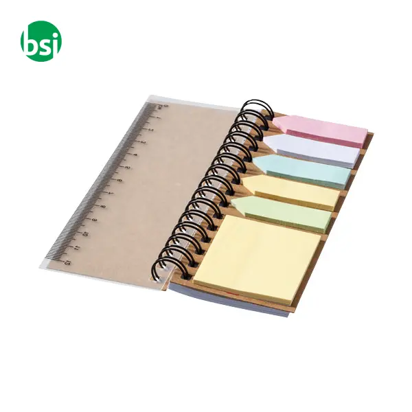 Blocco note a spirale con foglietti adesivi colorati - 106736 -  7