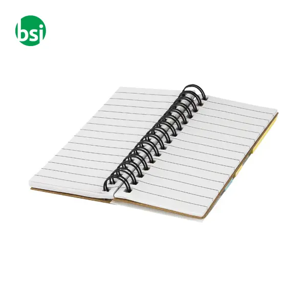 Blocco note a spirale con foglietti adesivi colorati - 106736 -  8