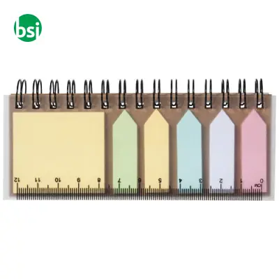 Blocco note a spirale con foglietti adesivi colorati - 106736 - Immagine 4