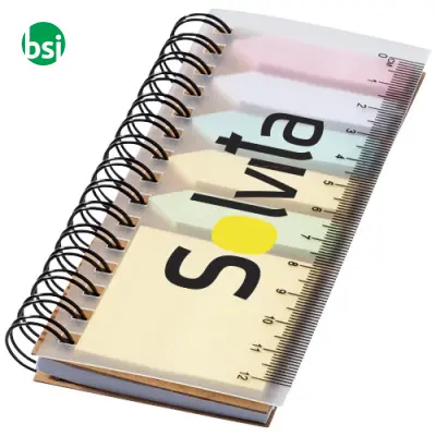 Blocco note a spirale con foglietti adesivi colorati - 106736 - Immagine 2
