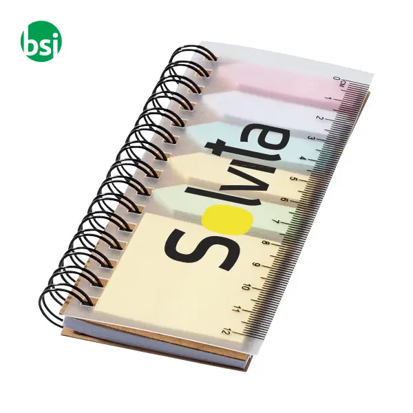 Blocco note a spirale con foglietti adesivi colorati - 106736 -  2