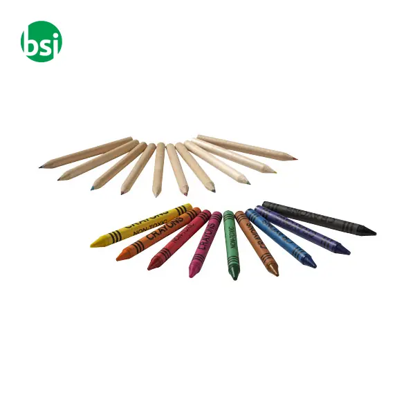 Set di matite e pastelli a cera colorati da 19 pezzi - 106788 -  4