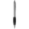 Penna a sfera con fusto argento refill nero - Anteprima 4