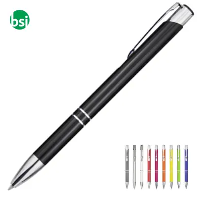 Penna a sfera a scatto Moneta in alluminio - 107105