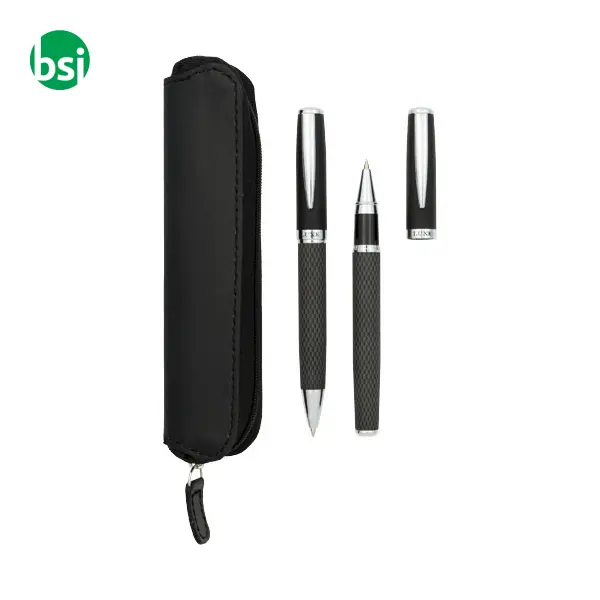 Set regalo con coppia di penne e sacchetto Carbon - 107110 -  6