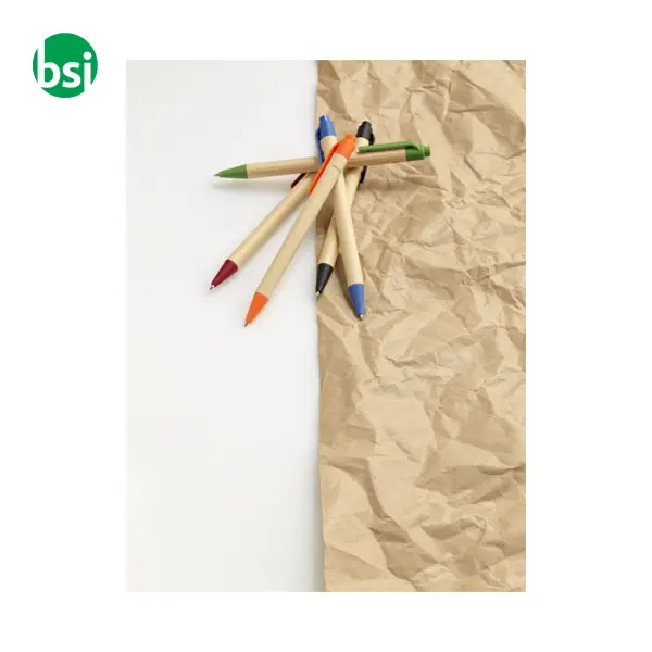 Penna a sfera Berk in cartone riciclato e plastica - 107384 -  8