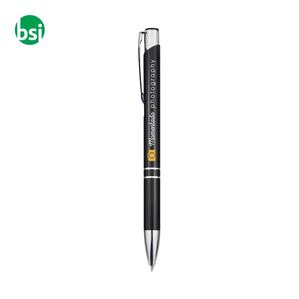 Penna a sfera a scatto Moneta in alluminio - 107440 -  2