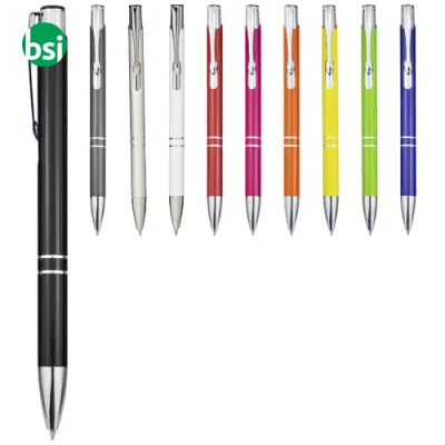 Penna a sfera a scatto Moneta in alluminio - 107440 - Immagine 8